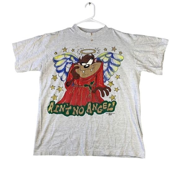 Vintage Tasmanian Devil T Shit Mens Large 1995 Ain’t No Angel - Picture 1 of 11